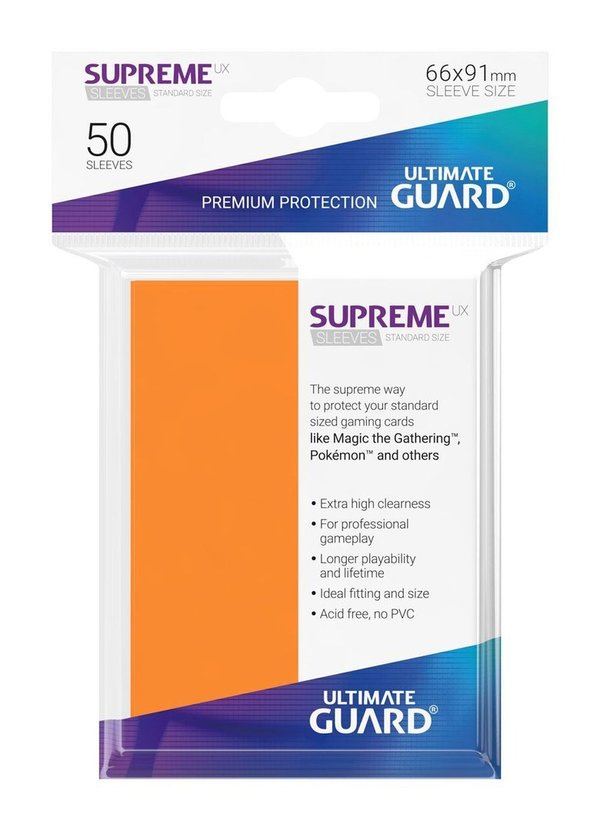 Ultimate Guard Supreme UX Sleeves Standardgröße Orange (50)