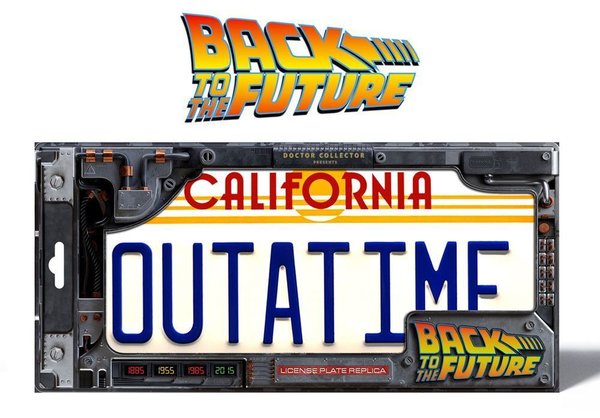 Zurück in die Zukunft Replik 1/1 ´Outatime´ DeLorean Nummernschild