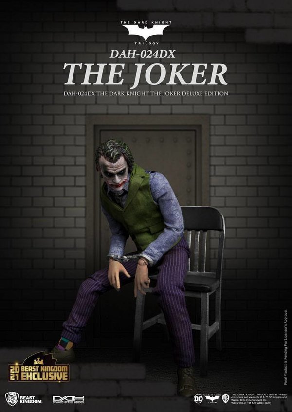 Batman The Dark Knight Dynamic 8ction Heroes Actionfigur 1/9 The Joker Deluxe Version 21 cm